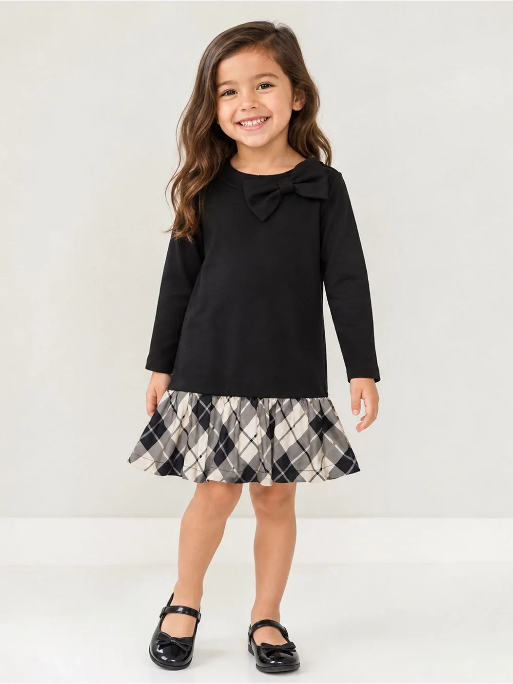 Kate Spade Girls Drop Waist Plaid dress 5Y